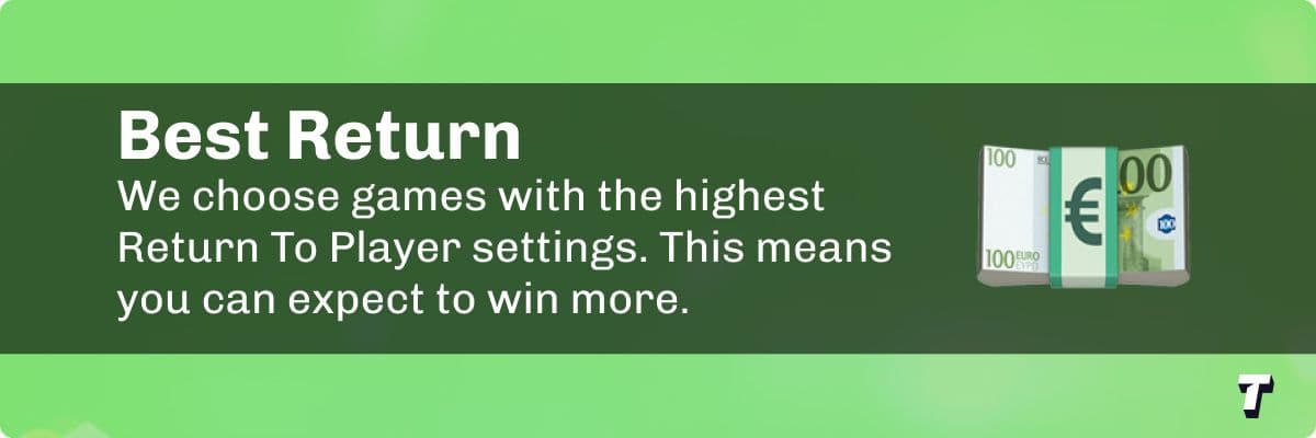 Best RTP: Games with the highest return-to-player percentages